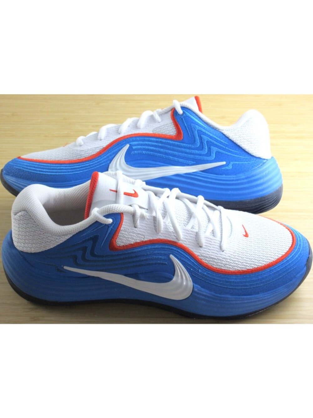 Nike Men's Precision 8 Low Basketball Shoes Size 9.5 White Photo Blue NEW